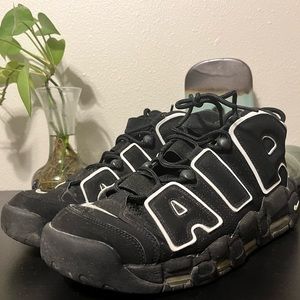 Nike Air More Uptempo Up- Black/Metallic Silver